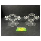 Beaded Glass Candle Holders