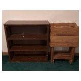 Book shelf and TV Trays