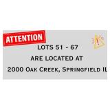 2 Pickup Locations: Lots 51 - 67
