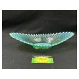 Green Opalescent Glass Bowl
