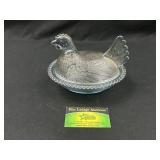 Clear Glass Nesting Hen