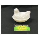 Milk Glass Nesting Hen