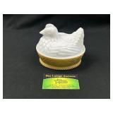 Avon Milk Glass Nesting Hen
