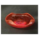 Cadmium Viking Art Glass Bowl