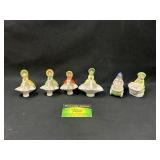 Ladies Holding Baskets Tiny Figurines