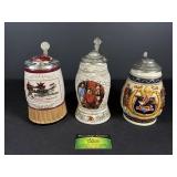 3 Anheuser-Busch Steins
