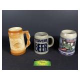 3 Budweiser Steins