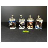 Anheuser-Busch American Bald Eagle Steins (4)