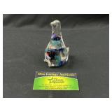 Penguin With Fish Glass Paper Weight