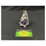 Penguin With Fish Glass Paper Weight