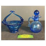 Hand blow Cobalt Glass