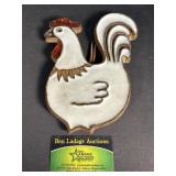 Stoneware chicken decor ï¿½trivetï¿½