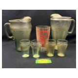 Coca Cola pitches and glasses