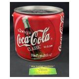 Coca Cola tin coin bank