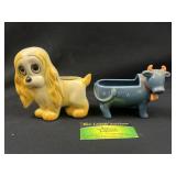Otagiri bull planter and dog planter