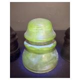 Purple Glass Insulator Caps, UV Reactive