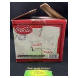 Six Coca Cola bell soda glasses
