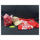 Coca Cola t-shirt, hat, and tissue box decor