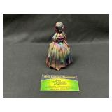 Red Iridescent Glass Southern Belle Statue