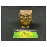 Brass Owl Statue