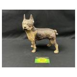 Large Cast Iron Bull Dog Statue