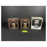 3 Budweiser Steins-1993 Holiday Stein &ï¿½97 St.