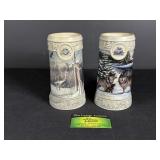 Miller 1998 & 1999 Holiday Steins