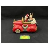 Santa & His Reindeer Cookie Jar