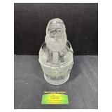 Holiday Traditions Crystal Santa Treat Jar