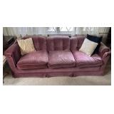 Vintage Velvet Style Sofa - Mauve