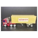 Western Auto Semi-truck and Trailer. Plastic toy