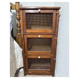 Wooden Cabinet with Three Wire-Front Drawers