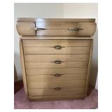 Mid Century Mahogany Highboy Dresser - (1957?)