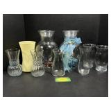 Clear glass vases