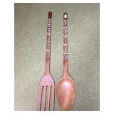 Tahiji Wooden spoon and fork wall decor