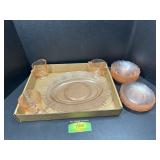 Pink Depression glass set
