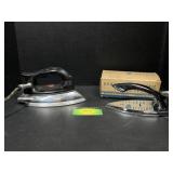 Sunbeam iron and GE travel iron