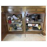 Contents of cabinets on opposite side of kitchen
