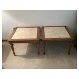 Small marble style Matching tables