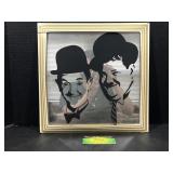 Laurel & Hardy glass picture