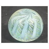 Glass Paperweight with Swirling Design