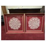 2 Lace Doyley wall art