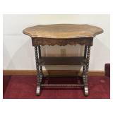 Vintage Wooden Side Table with Drawer