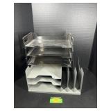 2 Large Boxes of Office Desk Organizers