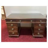Taylor Made Wood Desk with Glass Top