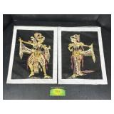 2 Indonesian Shadow Puppet Artwork