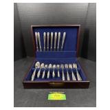 Holmes & Edwards Inlaid Silverware & Chest