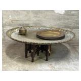 Large Brass Plate with Stand