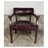 Burgundy Leather Guest Chair