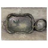 Two Silver Plated Serving Trays